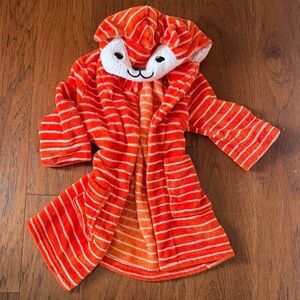 Cozy Orange Striped Kids Pajama Robe